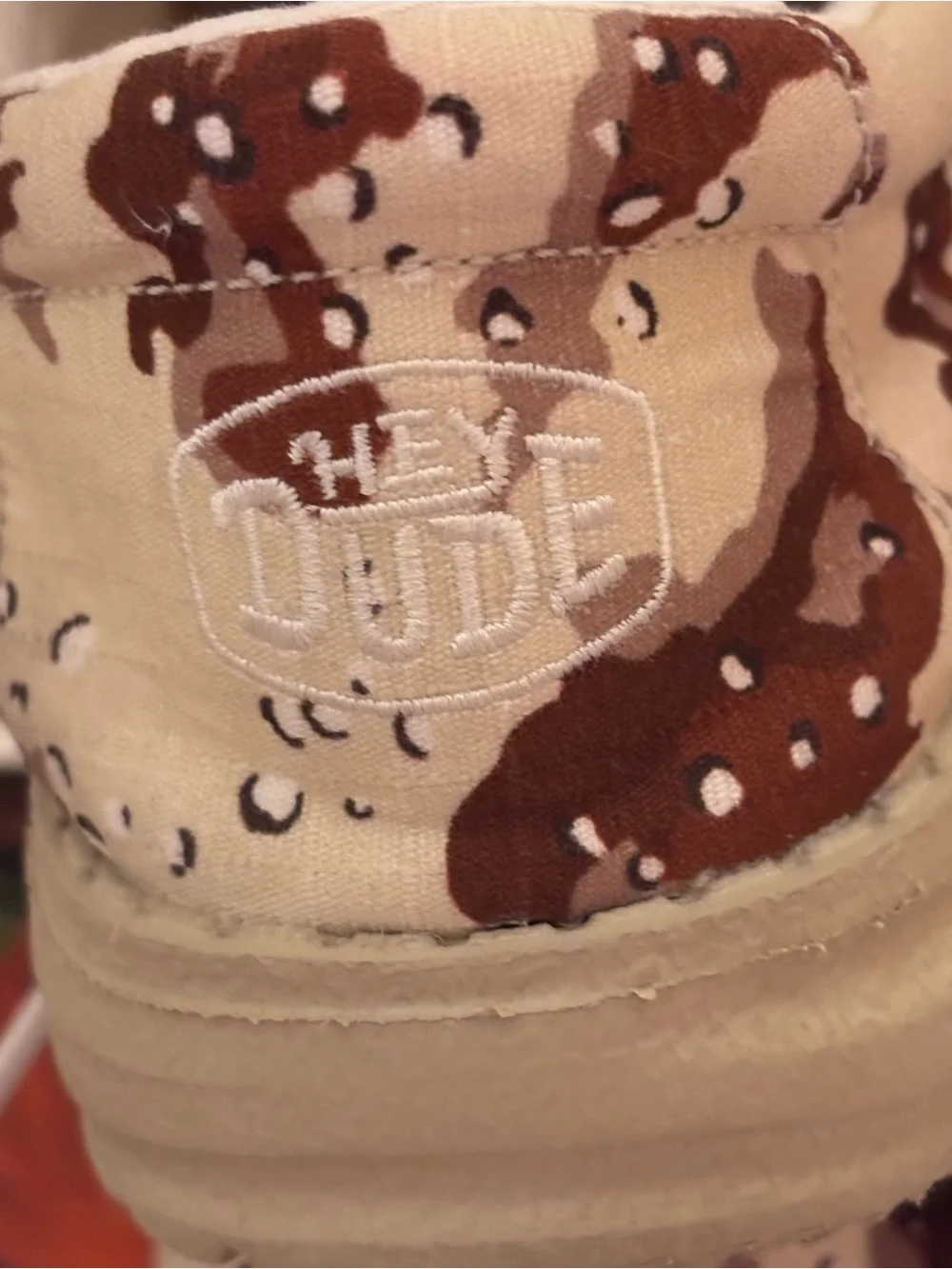 Hey Dude Wally Youth Desert Camo Slip-On Shoes Kids Size 2